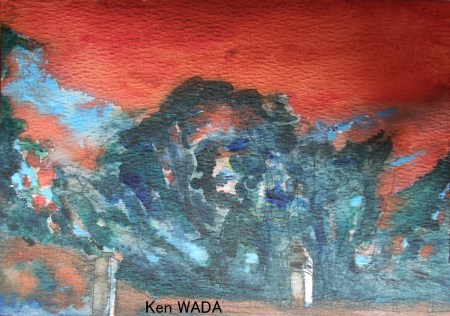 Embrasement du soleil couchant