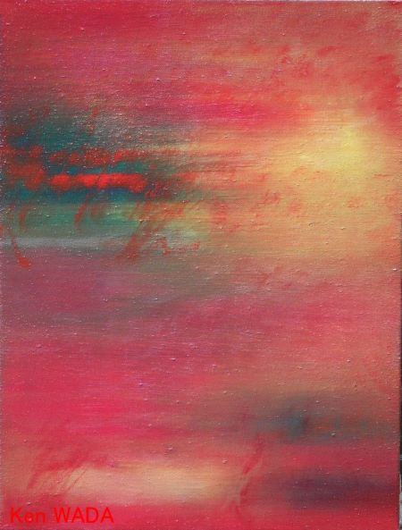 Embrasement du soleil couchant, ken WADA
